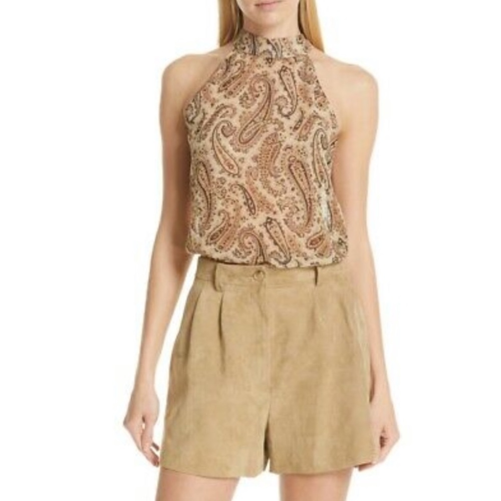NWT Nili Lotan Vara Paisley 100% Silk Blouse 8